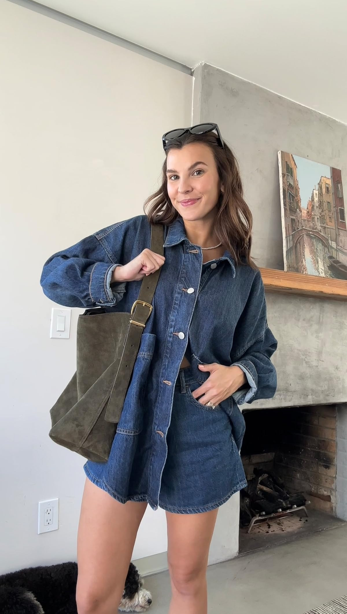 The Drop Women's Rowan Flared Denim Short | Amazon (US)