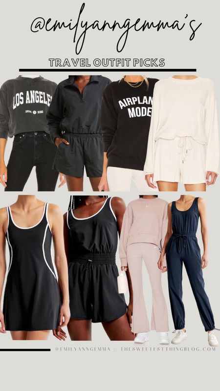 Travel outfit. Casual outfit. Sweatshirt. Vacation Mode. Matching set. Sweatsuit. Tennis dress. Romper. Runsie. Pullover. Nike  

#LTKfit #LTKtravel #LTKunder100