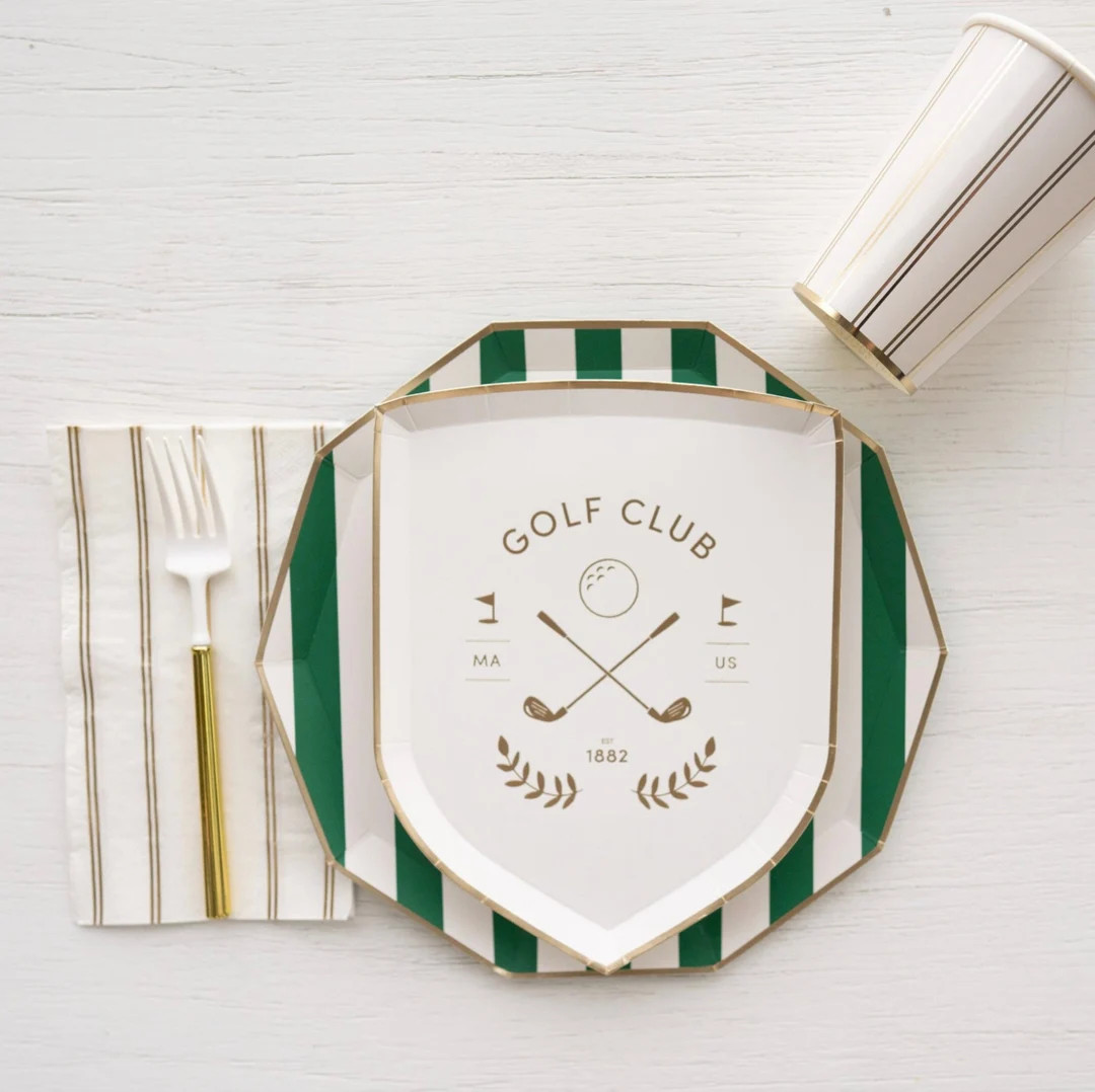Golf Club Party Plates - Golfing Birthday Decorations, Golfer Party Supplies, Hole in One Birthda... | Etsy (US)