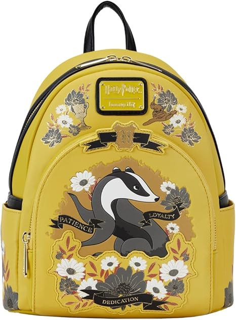 Loungefly Harry Potter Hufflepuff House Floral Tattoo Mini Backpack | Amazon (US)