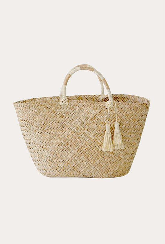 Amalfi Woven Beach Tote Bag - Natural/Natural | Vitamin A Swim