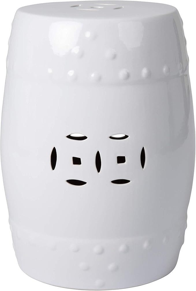 Patio Sense 63612 Double Medallion Ceramic Indoor Outdoor Garden Stool Table Perfect As Plant Ped... | Amazon (US)