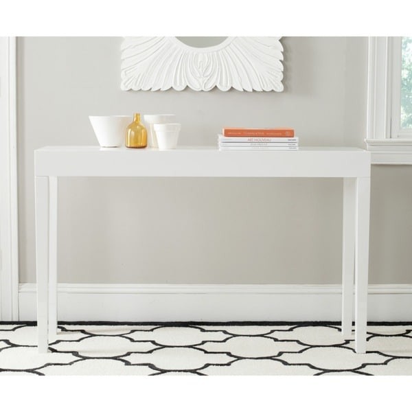 Safavieh Kayson White Lacquer Console Table - 51.2" x 13.4" x 31.5" | Bed Bath & Beyond