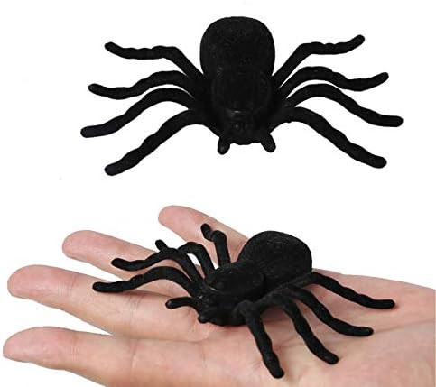 Halloween Yard Decorations Outdoor Decor , 4 Pcs Plastic Fake Big Spiders Indoor Kit Scary Hallow... | Amazon (US)
