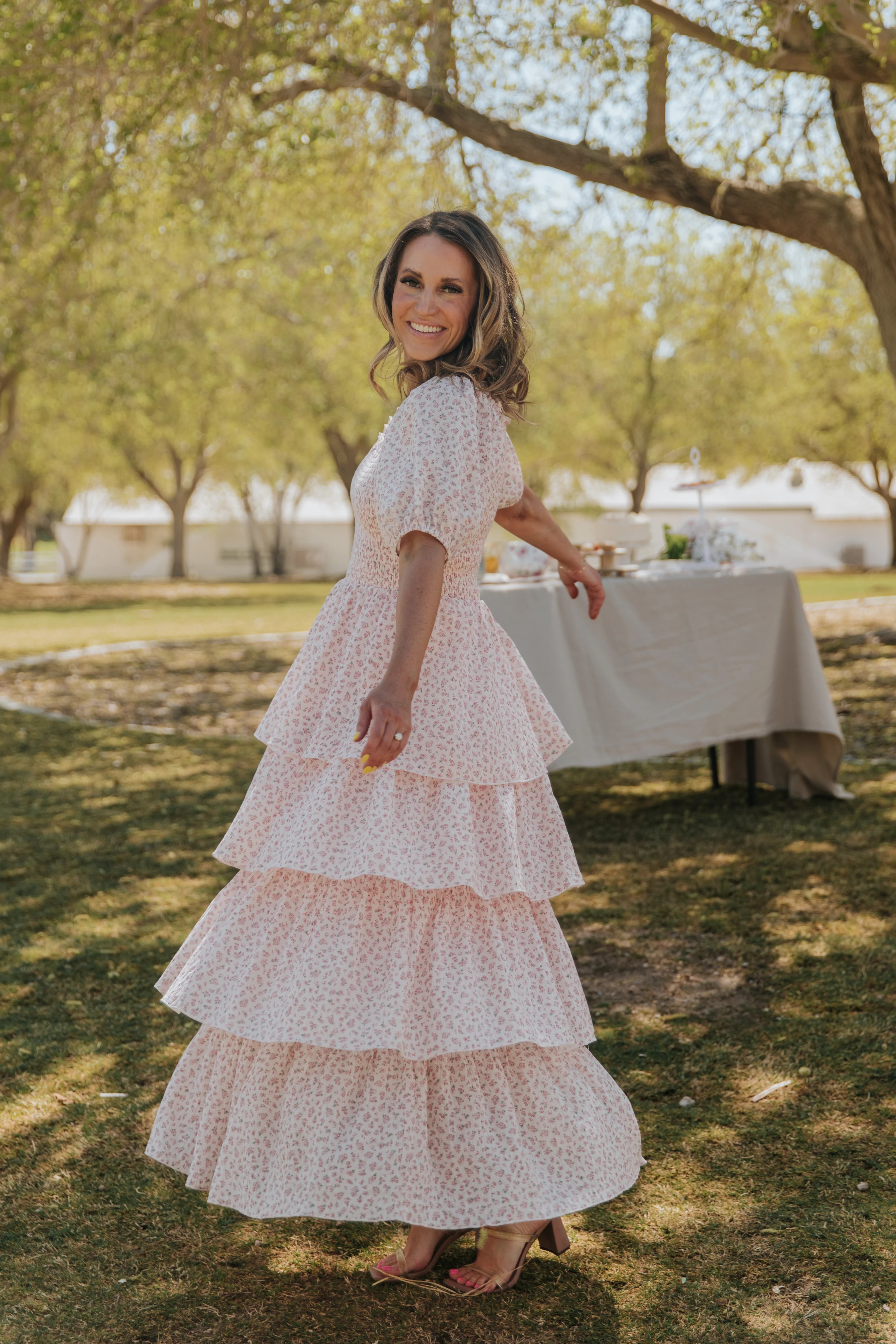 TEA PARTY DRESS IN BLUSH BLOSSOM BY PINK DESERT | Pink Desert