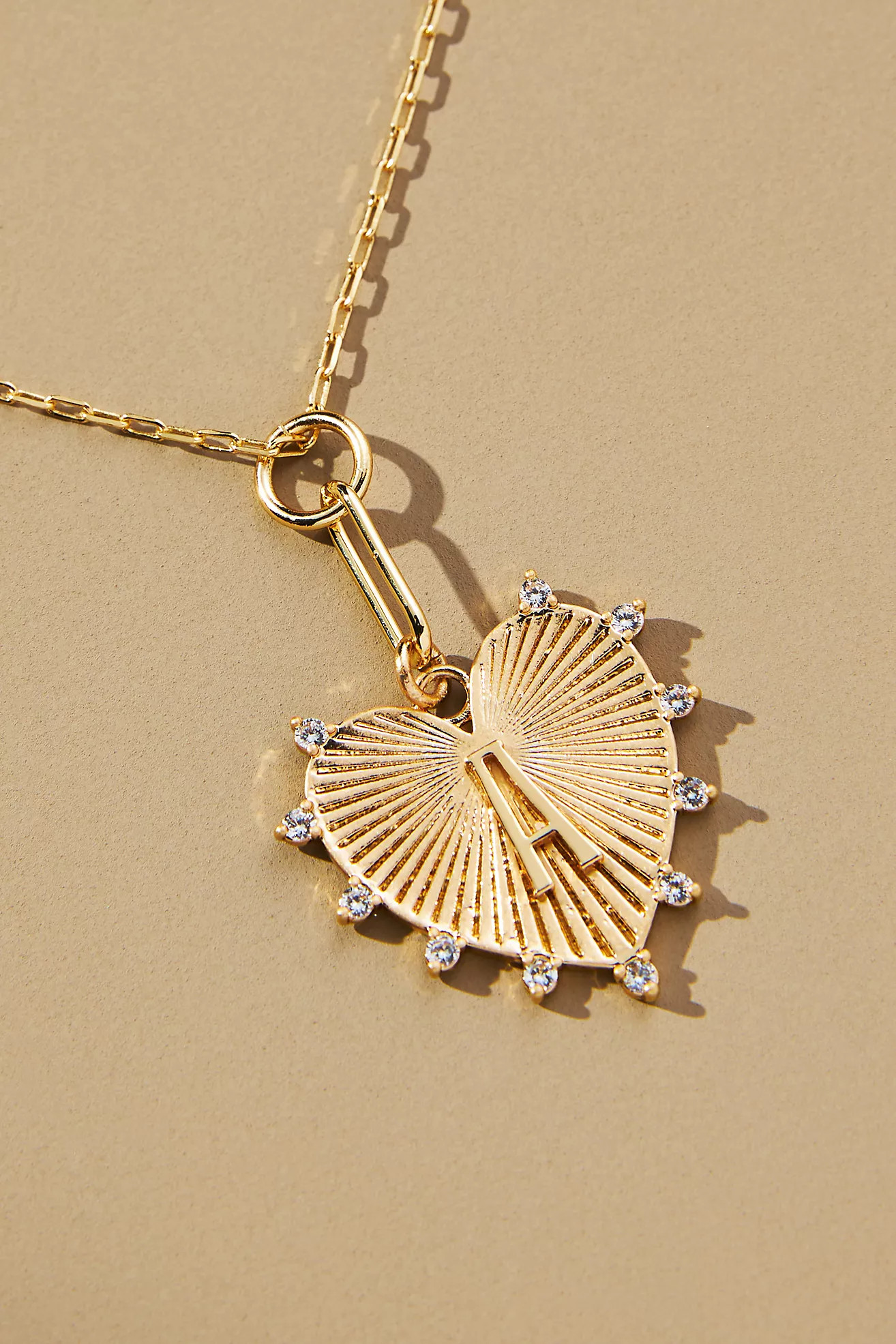 Monogram Heart Pendant Necklace | Anthropologie (US)