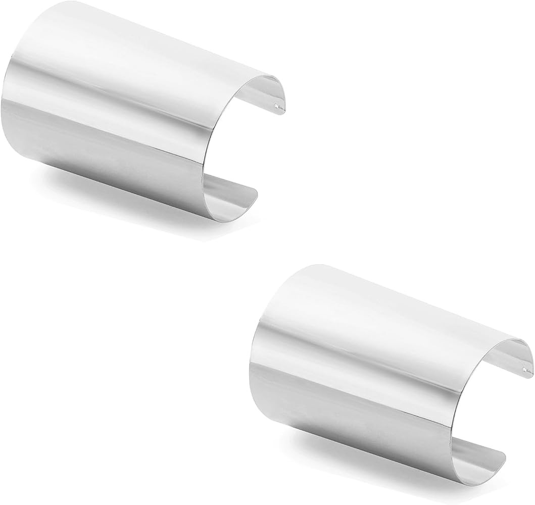 2 Pcs Cuff Bangle Bracelet for Women Men Wide Open Cuff Bracelets Sliver Gold Adjustable Wrist Cu... | Amazon (US)