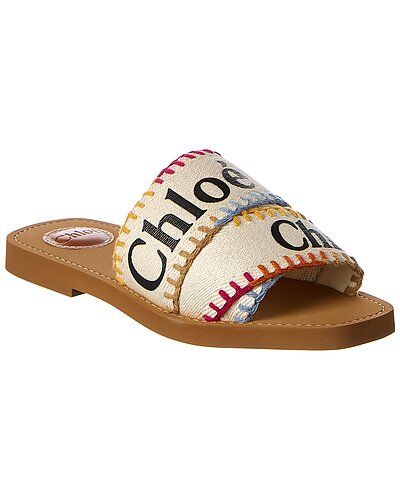 Woody Logo Canvas Slide | Gilt