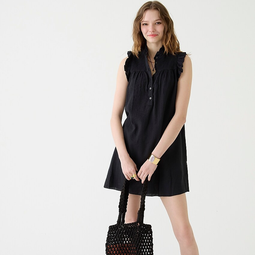 Smocked ruffle gauze dress | J. Crew US