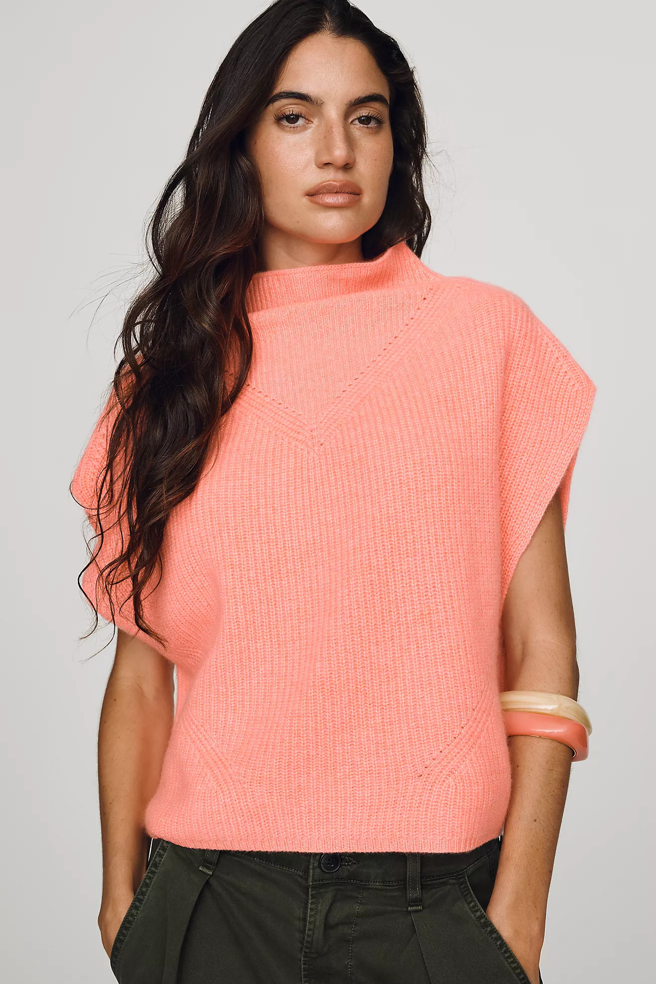 By Anthropologie Enza 100% Cashmere Poncho Sweater Vest | Anthropologie (US)