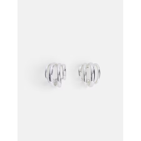 Scoop Women’s Multi Band Sculpted Hoop Earrings, 1 Pair | Walmart (US)