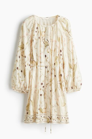 H & M - Oversized Tie-Belt Dress - Beige | H&M (US + CA)
