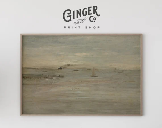 Marine -- Vintage Fine Art Painting -- Framed Digital Print Canvas Art | Etsy (US)