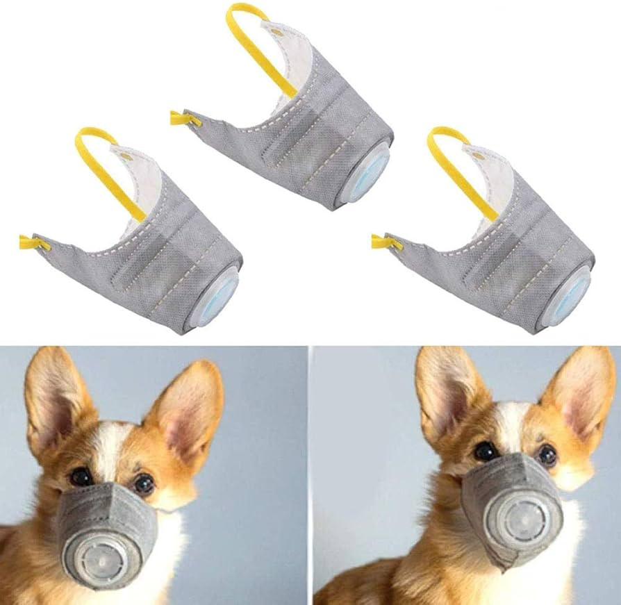 Adjustable Dog Respirator Muzzle, 3 PCS Breathable Dog Protective Muzzle for Small to Large Dogs ... | Amazon (US)