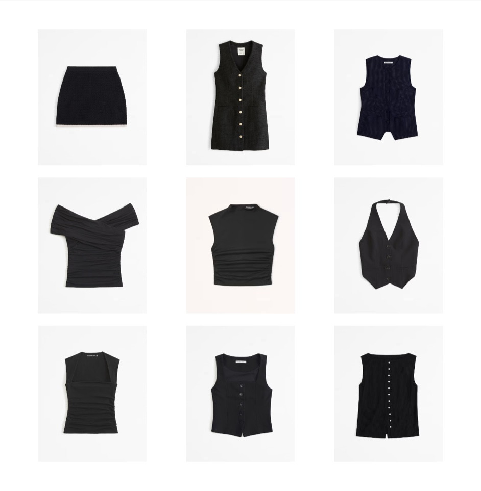 My picks from Abercrombie all black 20% at checkout! Code: AFLTK at checkout

#LTKFallSale #LTKFindsUnder100