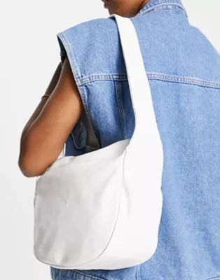 Truffle Collection soft shoulder bag in white | ASOS (Global)