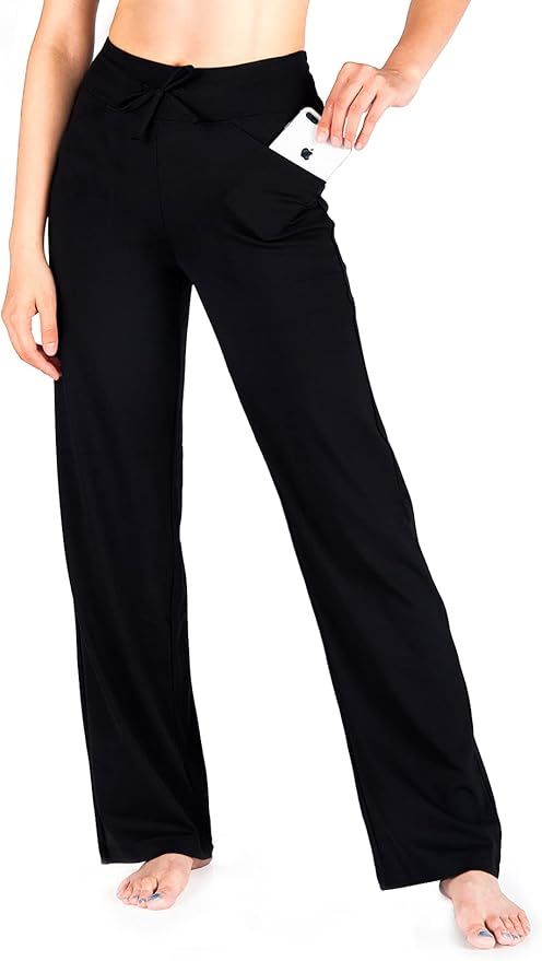 Yogipace Women's Petite/Regular/Tall Straight Leg Loose Fit Yoga Pants Lightweight Lounge Sweatpa... | Amazon (US)