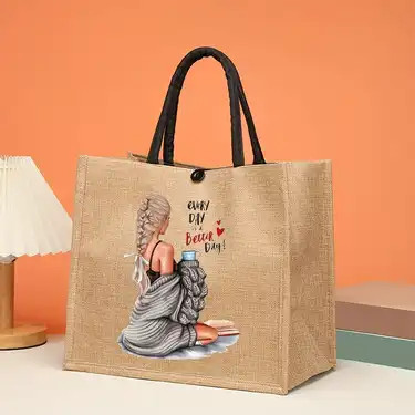 Fashion Girl Pattern Tote Bag, Large Capacity Shoulder Bag, Fashion Gift Bag & Shopping Bag | Temu Affiliate Program