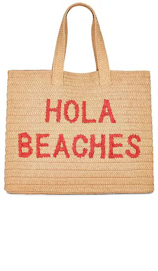 Hola Beaches Tote in Sand & Red | Revolve Clothing (Global)