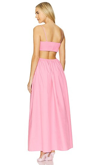 Open Back Maxi Dress in Knockout Pink | Revolve Clothing (Global)