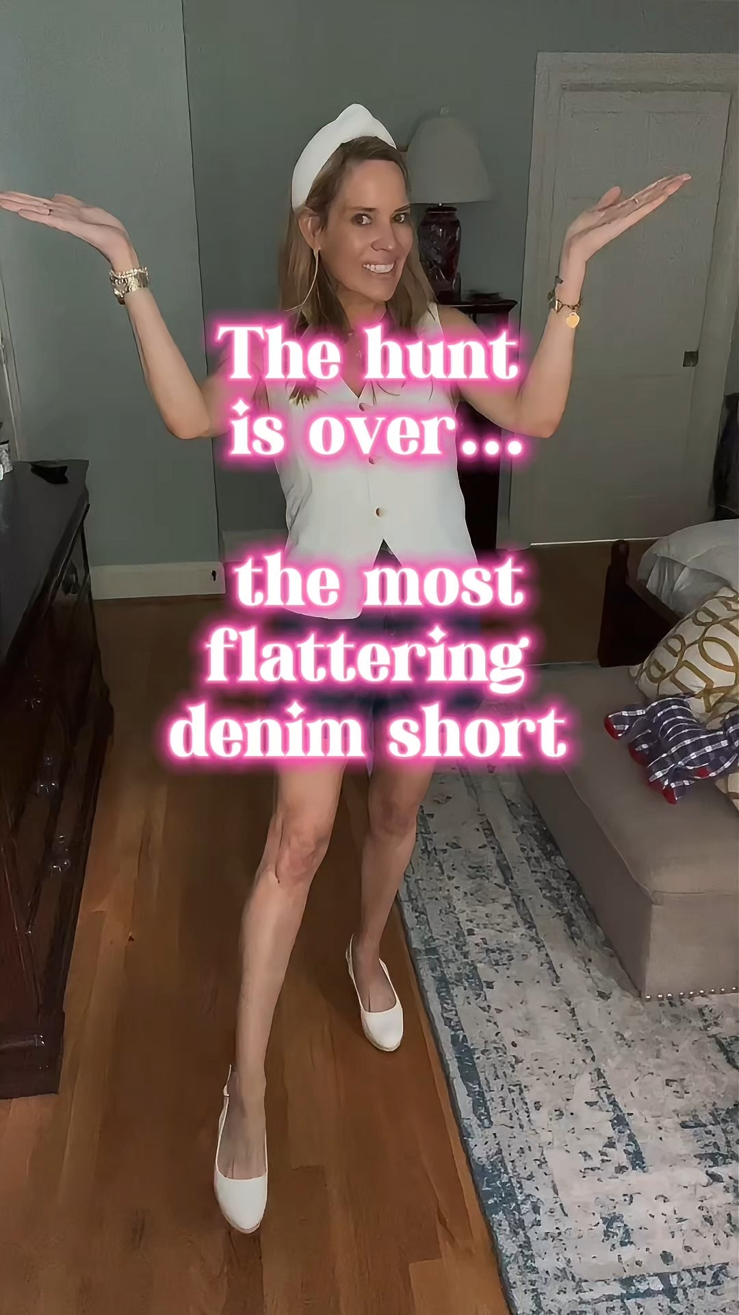 Code ASHLEYBA for 10% off my Melinda Maria jewelry! ✨
This look is the perfect blend of polished + playful for summer! The linen-blend vest adds a chic tailored touch, and I styled it with dark-wash denim shorts for a relaxed vibe. I sized up to a 26 in the shorts for a baggy fit — they’re a 5” inseam and super flattering! Added classic white slides, a raffia headband, and my favorite gold Melinda Maria pieces to pull it all together.

Sizing:
	•	Vest: Wearing XS – fitted & tailored
	•	Shorts: Sized up to 26 for a slouchy, comfy fit (5” inseam)
	•	Shoes & accessories: TTS

Style tip: Pair this vest with skirts or over a crisp button-down for more styling options!

Shop the look:
	•	Linen-blend button vest ✨
	•	5” inseam denim shorts (Amazon!)
	•	White espadrille wedges
	•	Raffia woven headband
	•	Melinda Maria jewelry – use code ASHLEYBA for 10% off!

#SummerStyle2025 #MelindaMariaJewelry #MyMMloveletter #AmazonFinds #PreppyChic #ClassicWithATwist #LinenVestLook #5InchShorts #WarmWeatherStyle #LTKUnder50

#LTKFindsUnder50 #LTKFindsUnder100 #LTKOver40