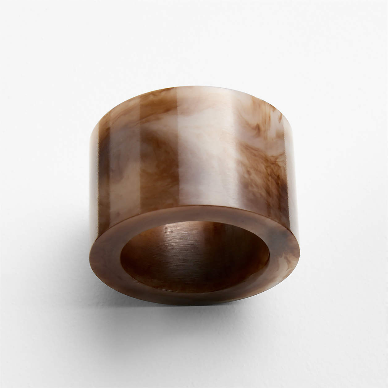 Tortoise Resin Napkin Ring | Crate & Barrel | Crate & Barrel