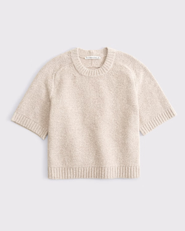 Women's The A&F Madeline Textural Crew Sweater Tee | Women's New Arrivals | Abercrombie.com | Abercrombie & Fitch (US)