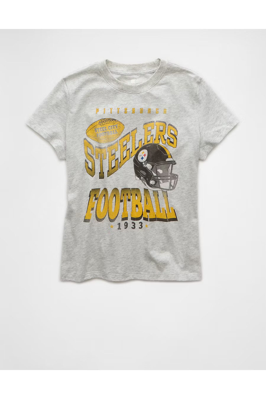 NFL Pittsburgh Steelers Graphic T-Shirt Women's Heather Gray XS | American Eagle Outfitters (US & CA)