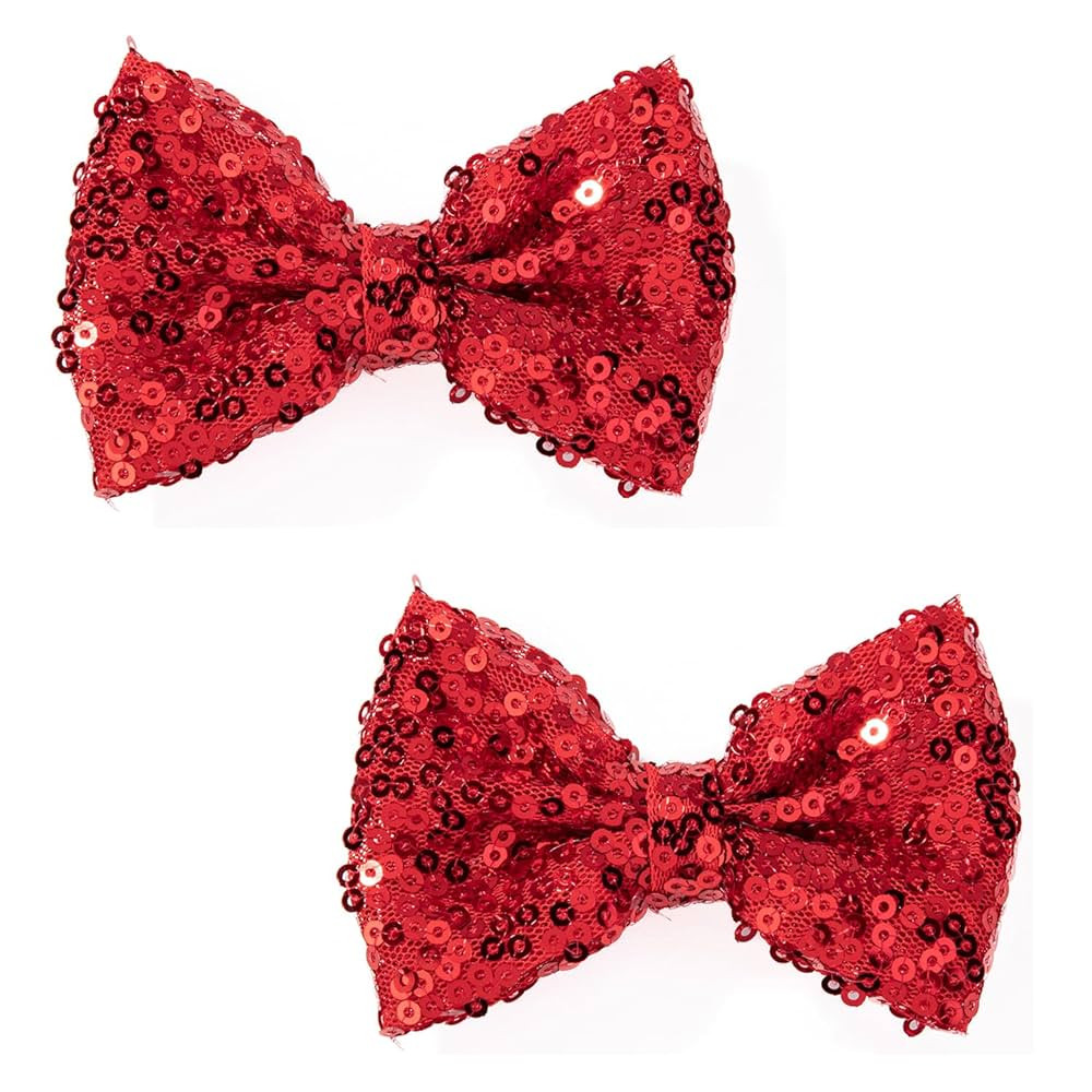 Love Fairy 3-Inch Glitter Bow Hairpin - Sparkling Sequin Bow Tie Hair Clip for Girls,Teens, and W... | Amazon (US)
