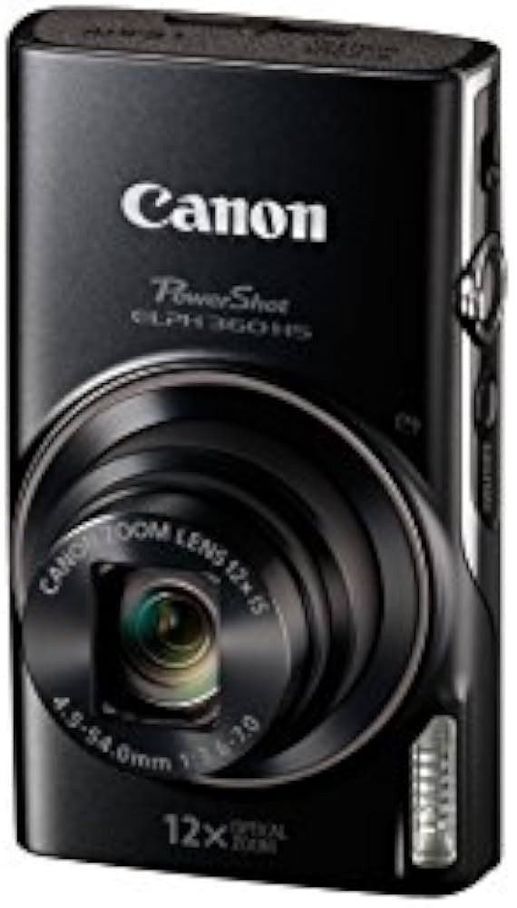 Canon PowerShot ELPH 360 Digital Camera w/ 12x Optical Zoom and Image Stabilization - Wi-Fi & NFC Enabled (Black) | Amazon (US)