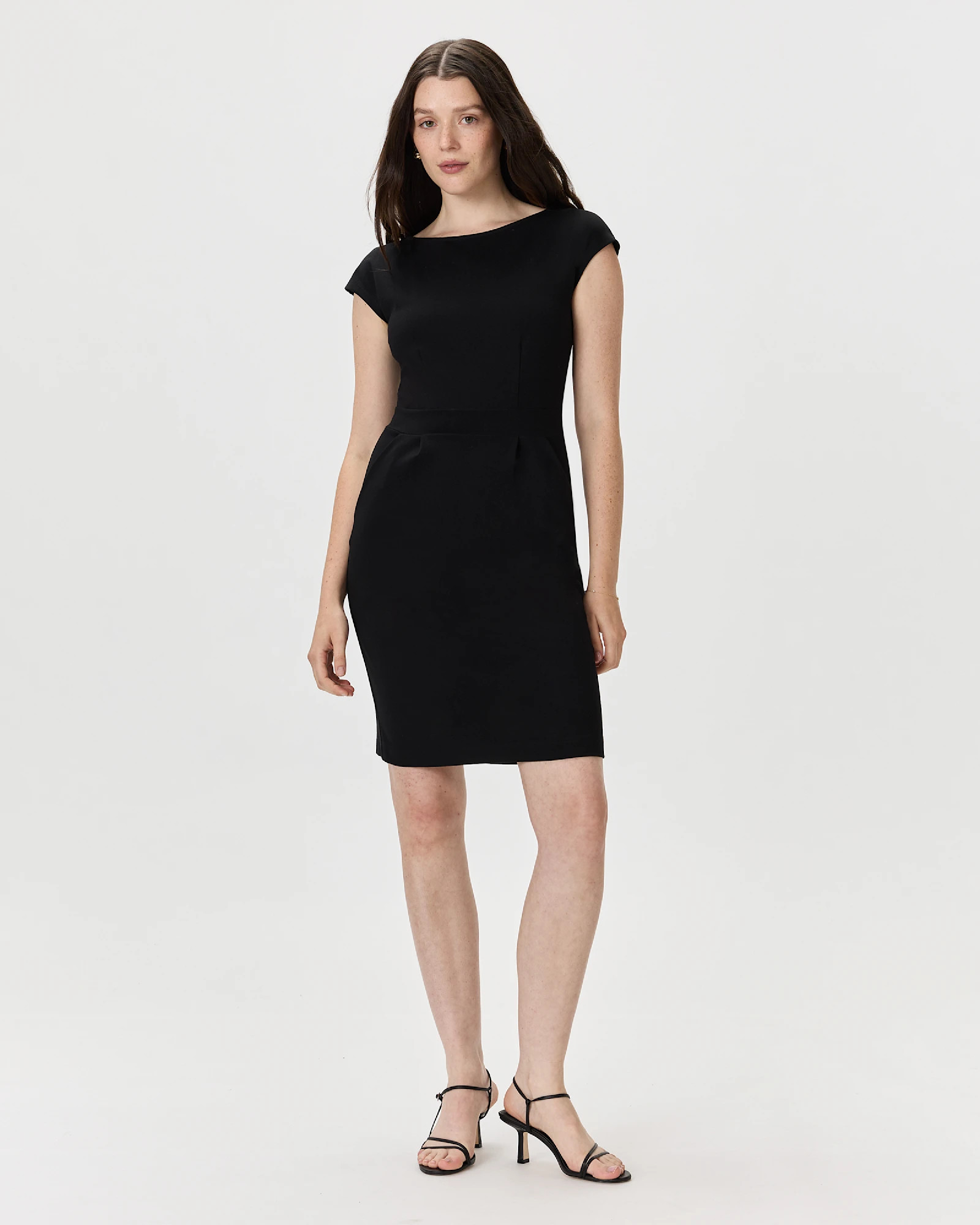 Ultra-Stretch Ponte Cap Sleeve Dress | Quince