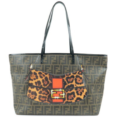 Auth FENDI Zucca Bag Print Tote Bag Khaki Black PVC Enamel 8BH185 Used  | eBay | eBay US