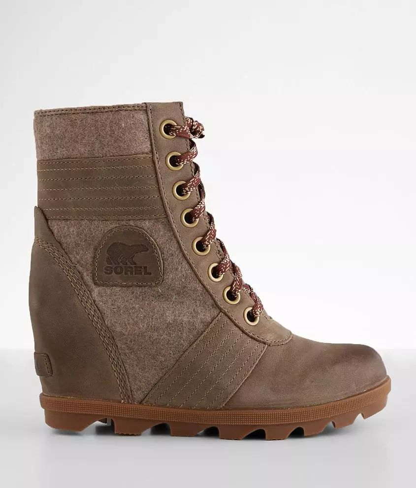 Lexie™ Waterproof Leather Wedge Boot | Buckle