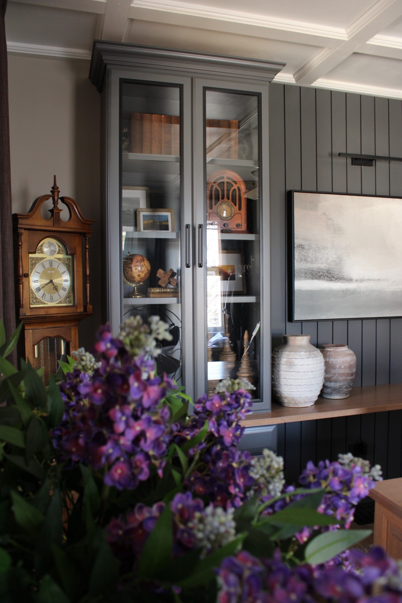 Traditional Home Office Decor.
Grandfather clock | Spring Florals | Abstract Artwork |

#LTKHome
