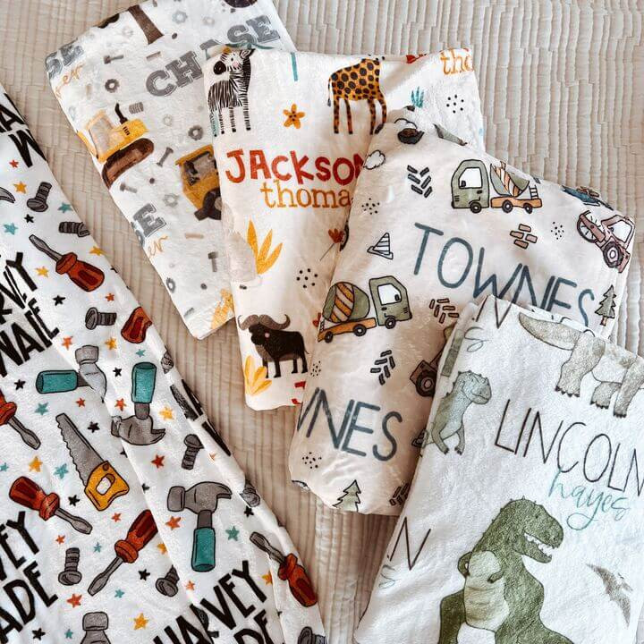 Personalized Themed Blankets for Boys | Caden Lane