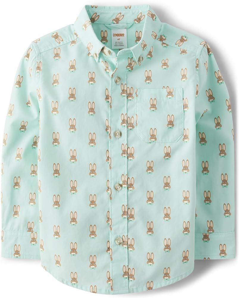 Gymboree Boys' and Toddler Long Sleeve Button Up Shirts | Amazon (US)