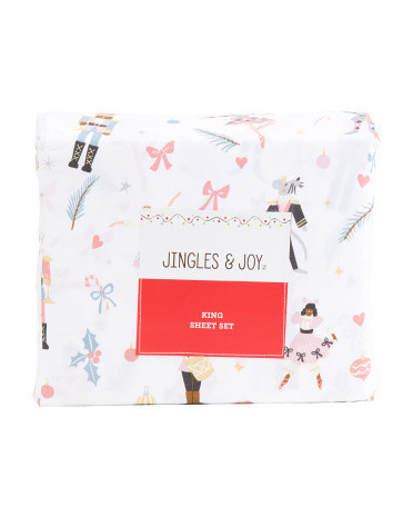 Nutucracker Dreams Sheet Set, Polyester | TJ Maxx