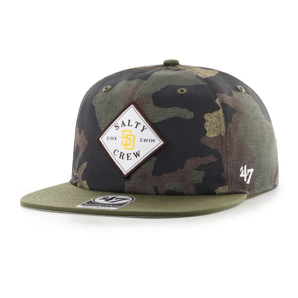 SAN DIEGO PADRES SALTY CREW SALTY CREW CAMO '47 CAPTAIN RL | '47Brand