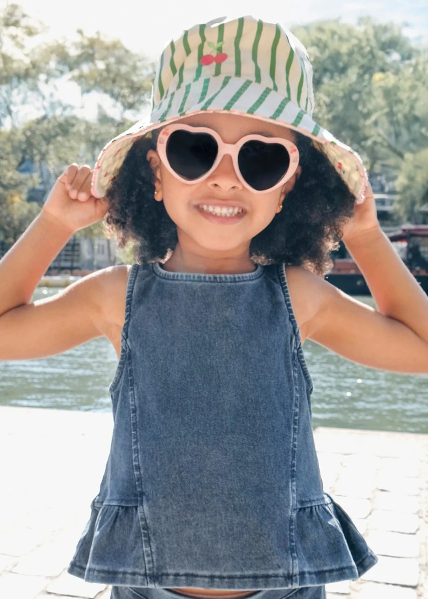 Cherry Kiss Stripy Reversible Sun Hat | Alice & Wonder