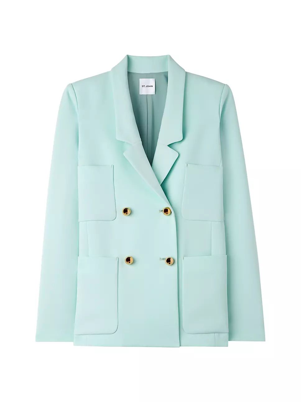 St. John Collection Line Tailored Stretch Cady Jacket | Saks Fifth Avenue