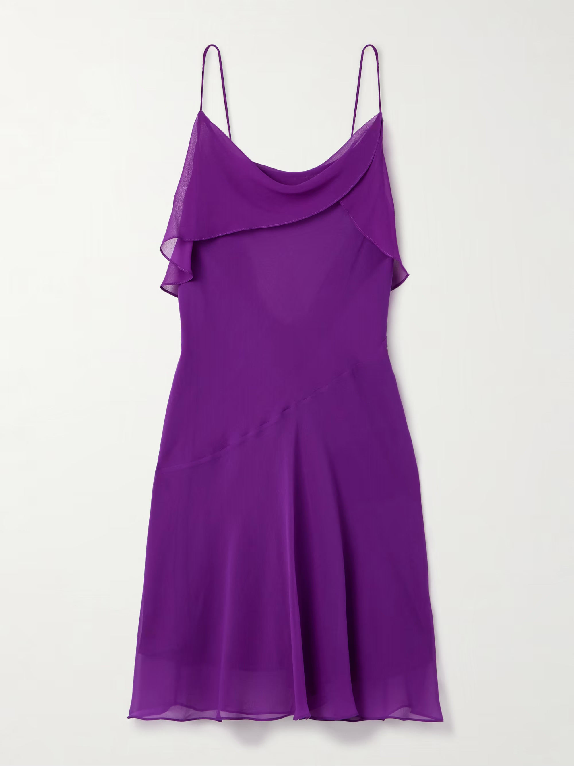Draped silk-georgette mini dress | NET-A-PORTER (US)