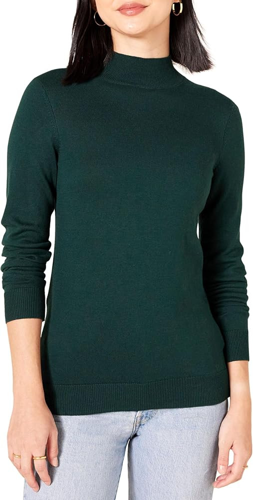 Amazon Essentials Women's Lightweight Mockneck Sweater (Available in Plus Size) | Amazon (US)