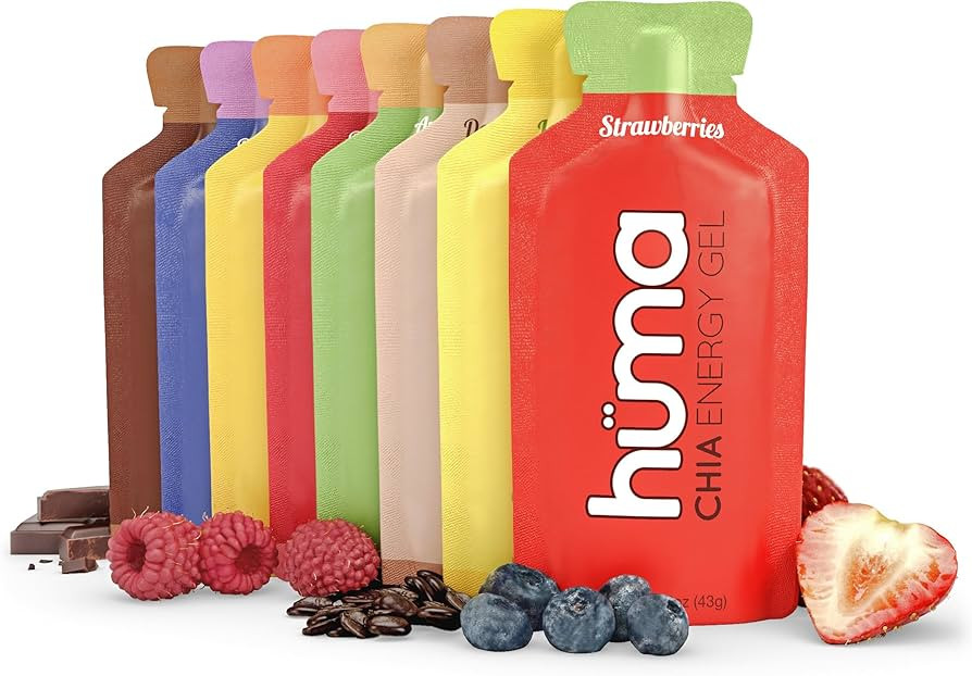Huma Chia Energy Gel, Variety 12 Pack - Stomach Friendly, Real Food Energy Gels for Endurance Exe... | Amazon (US)