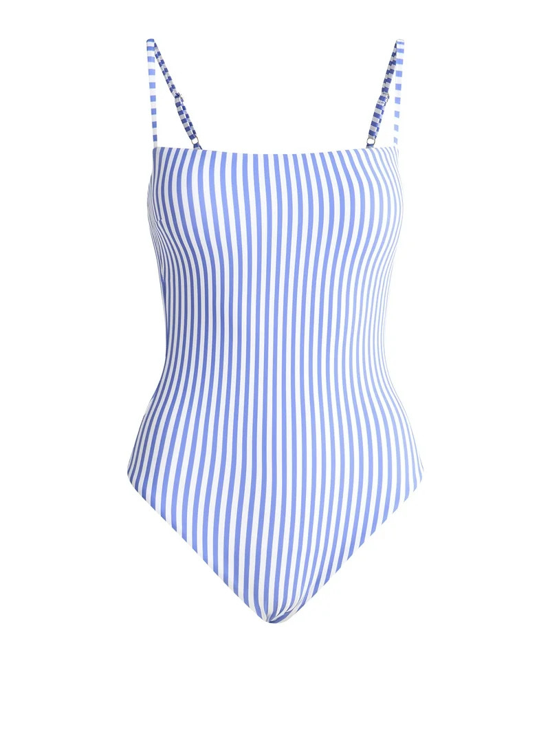 Free Assembly Women's and Women's Plus Square Neck One Piece Swimsuit, Sizes XS-1X | Walmart (US)