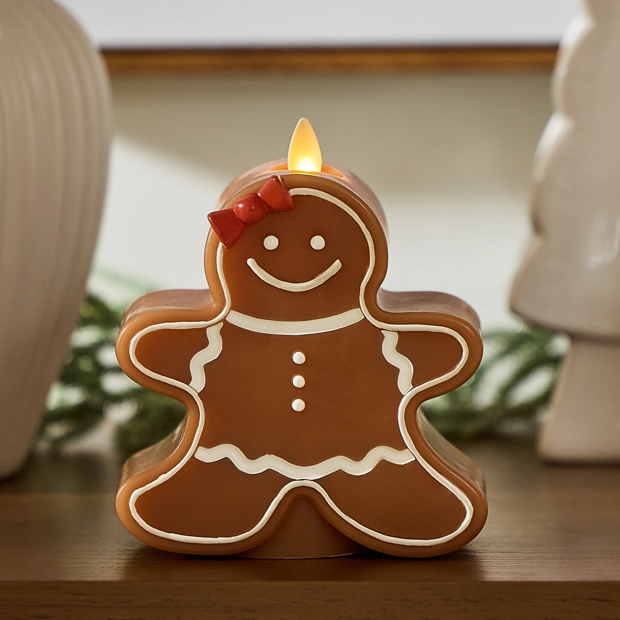 Gingerbread Girl Flameless Candle | Luminara
