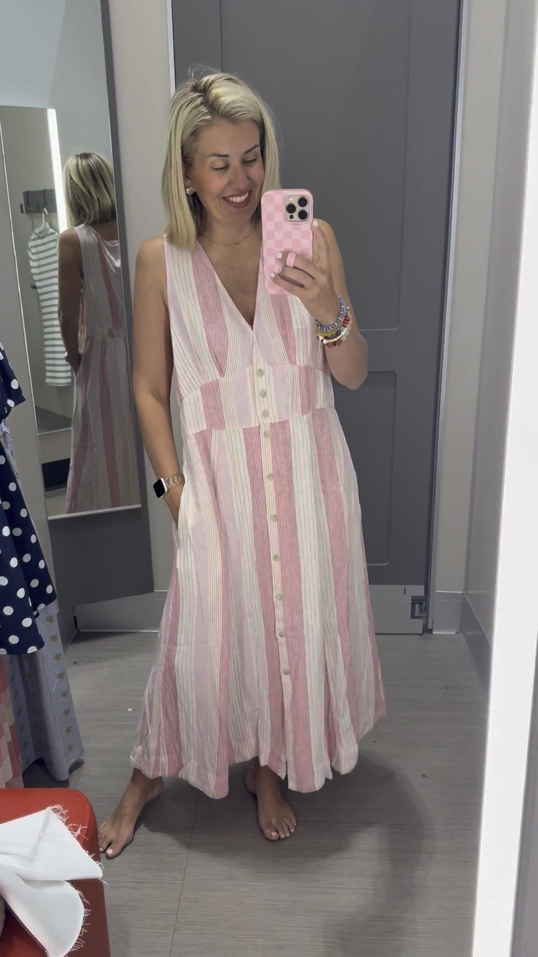 Y’all this is finally online and it’s a yes dress for sure!! Designer vibes! I grabbed the wrong size when trying on, but I’m a small. So cute!!￼

#LTKdayinmylife #LTKOver40 #LTKmomlife