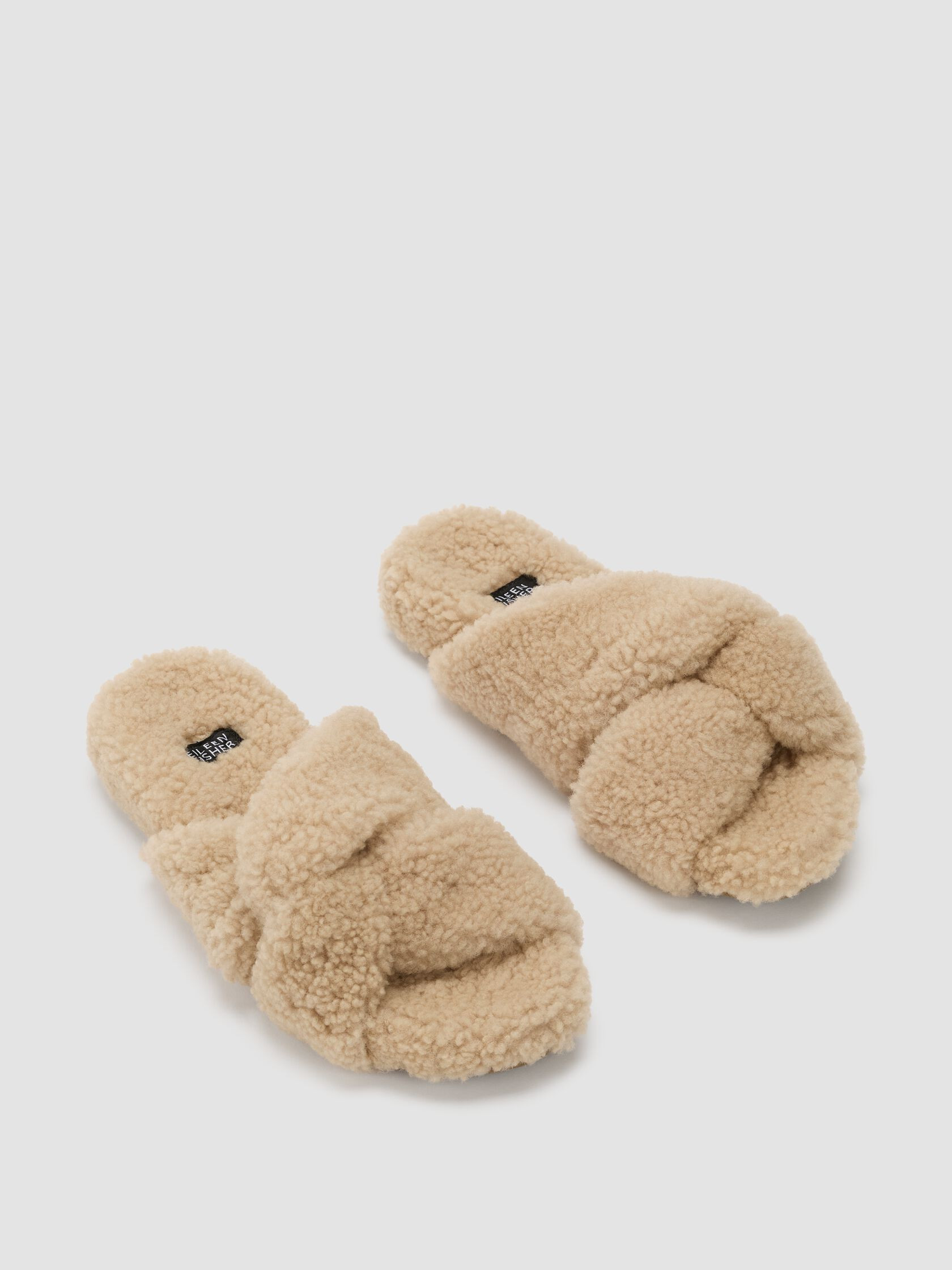 Dello Shearling Slide Sandal | Eileen Fisher
