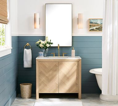 Blair Herringbone 36" Single Sink Vanity | Pottery Barn (US)