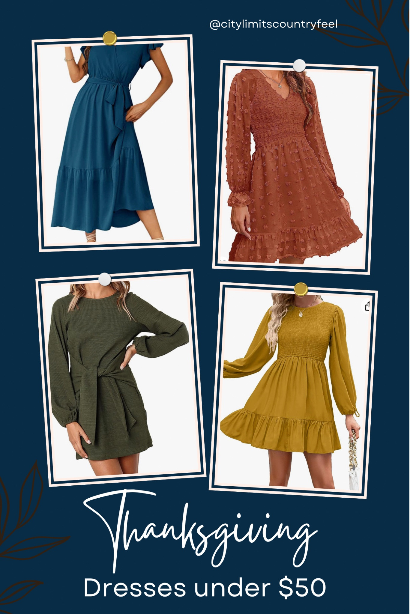Four fabulous Thanksgiving dresses under $50 perfect for your event or feast. 

#LTKHoliday #LTKSeasonal #LTKstyletip