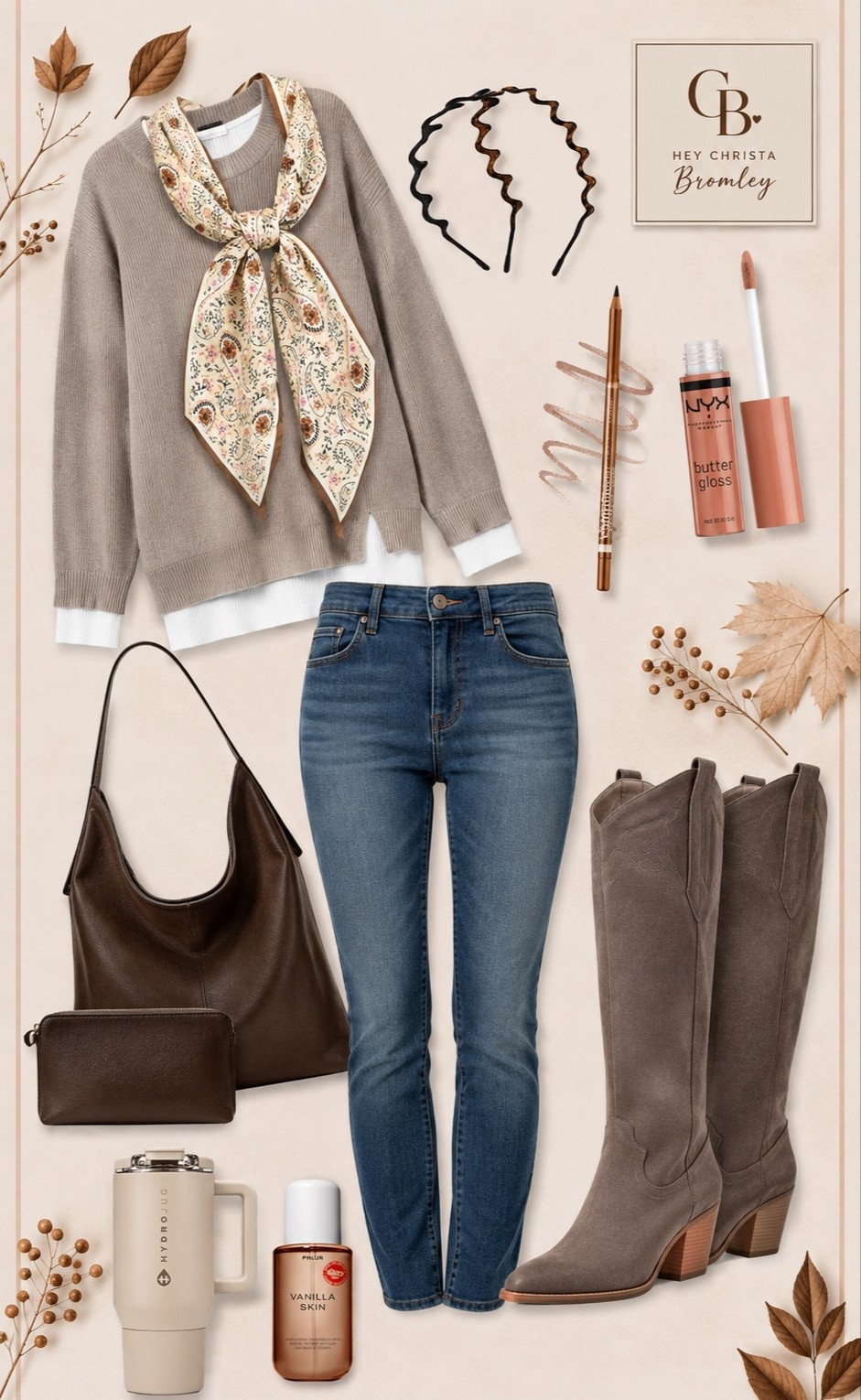 Amazon fall finds are SO good right now 🍂🤎 This entire look is giving cozy, effortless fall from the layered sweater and jeans to the boots, bag, scarf, beauty finds + accessories!

You must be following me to receive the 🔗’s. 🤎

Everything shown is from Amazon and perfect for transitioning into fall without spending a fortune. Which piece would you grab first?! 👢🍁

#AmazonFinds #AmazonFashion #FallFashion #FallOutfitIdeas #AffordableFashion